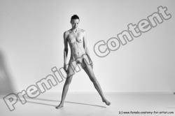 Nude Gymnastic poses Woman White Moving poses Athletic long brown Dynamic poses Pinup